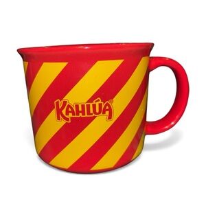 Kahlúa Red & Yellow Striped Coffee Mug – Retro Barware Collectible